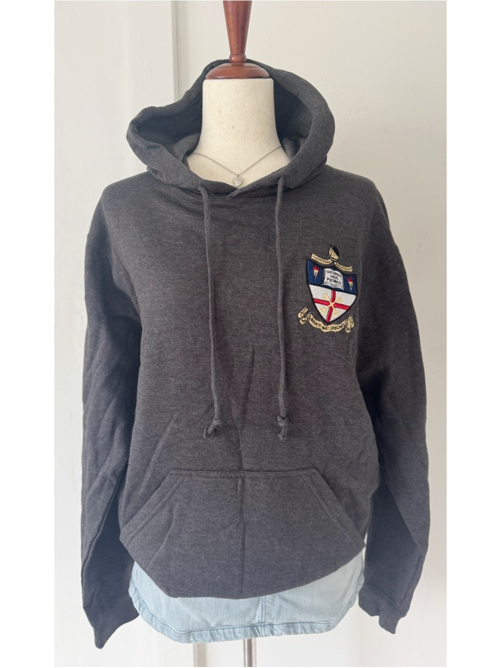 Luceria Meis Pedibus Dark Grey Hoodie